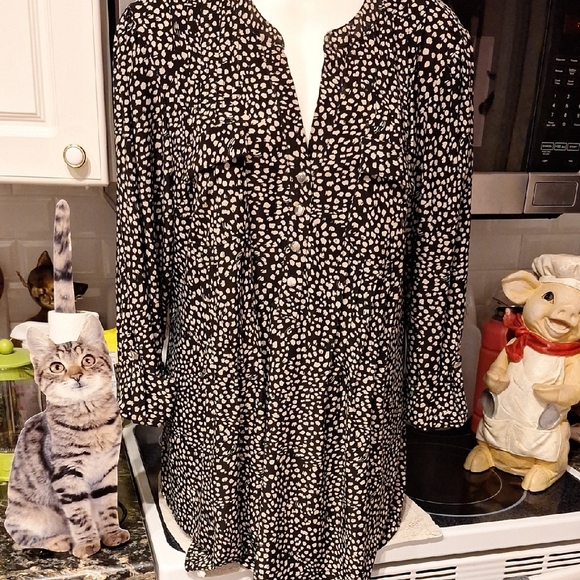 c Womens Cocomo Stretch 3/4 Sleeve Plus Size Pullover Top 2X - Picture 1 of 5